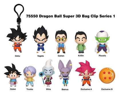Dragon Ball Super - 1 Blind Bag, 3D PVC Bag Clip Series 1