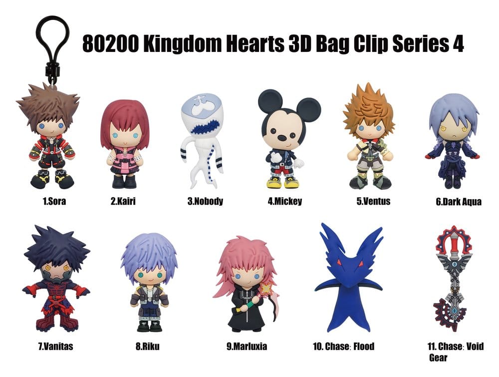 Kingdom Hearts - 1 Blind Bag, 3D PVC Bag Clips Series 4