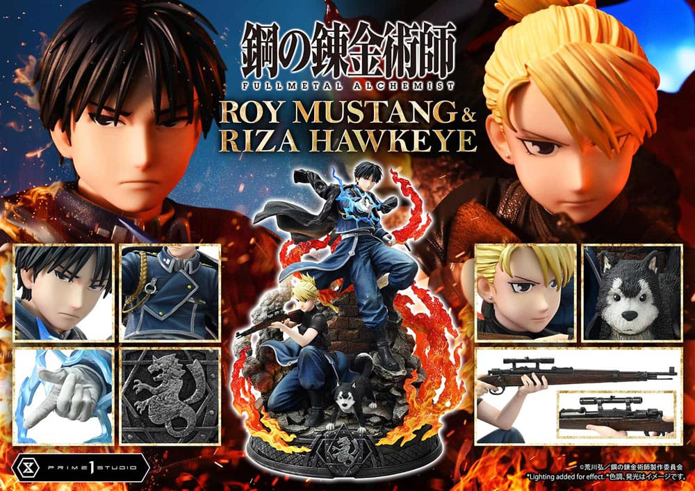 Fullmetal Alchemist - Roy Mustang & Riza Hawkeye Concept Masterline 1/6 Scale Deluxe Bonus Version 50 cm Statue