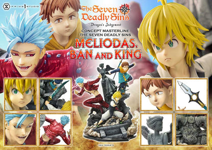 Seven Deadly Sins - Meliodas, Ban and King, Concept Masterline Series Statue 55 cm