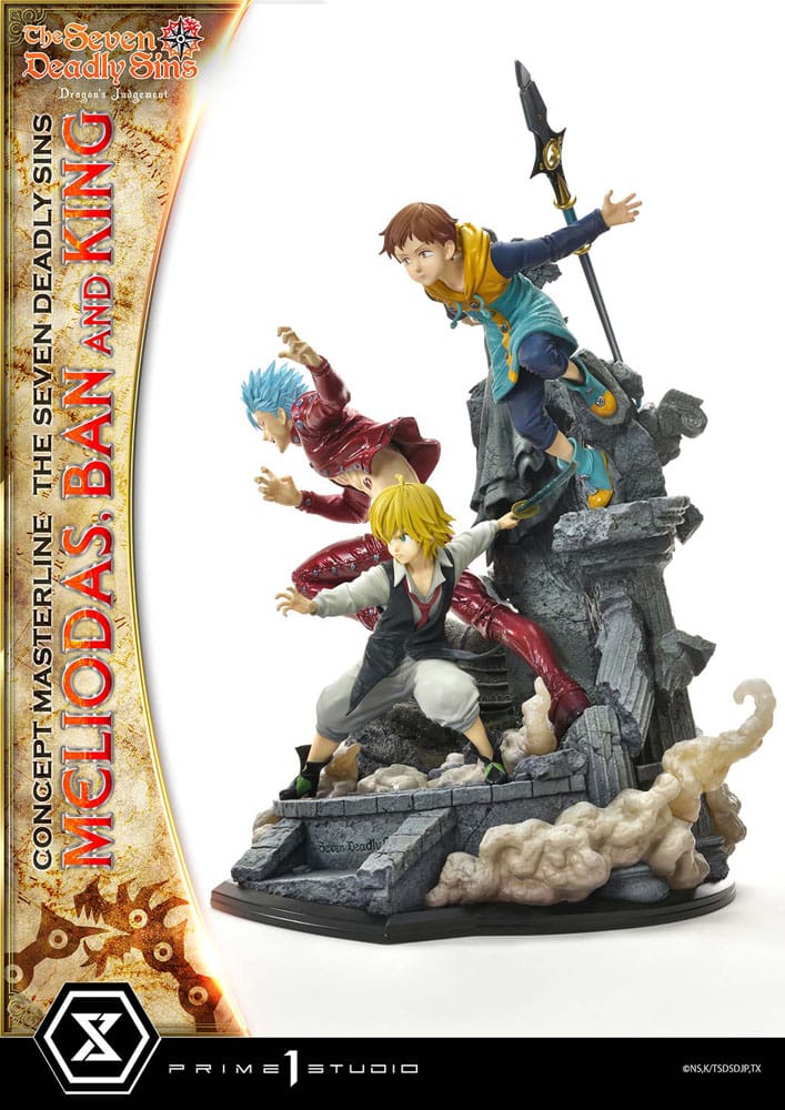 Seven Deadly Sins - Meliodas, Ban and King, Concept Masterline Series Statue 55 cm