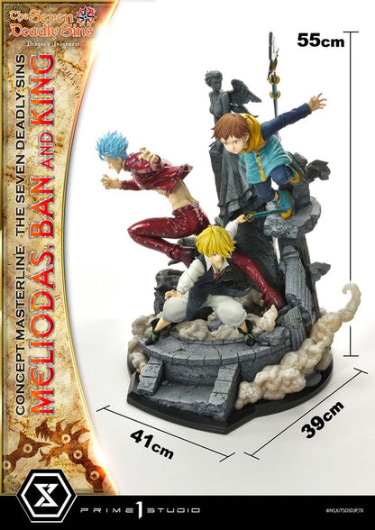 Seven Deadly Sins - Meliodas, Ban and King, Concept Masterline Series Statue 55 cm