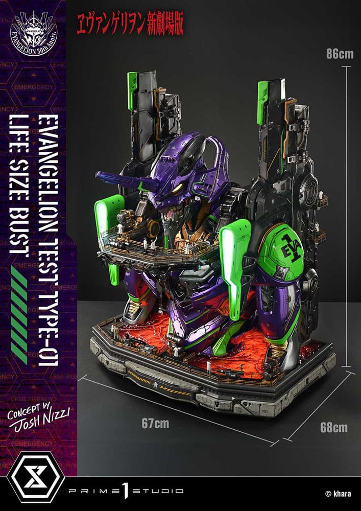 Neon Genesis Evangelion - Type-01, Bust 1/1 Test (Concept by Josh Nizzi) 86 cm