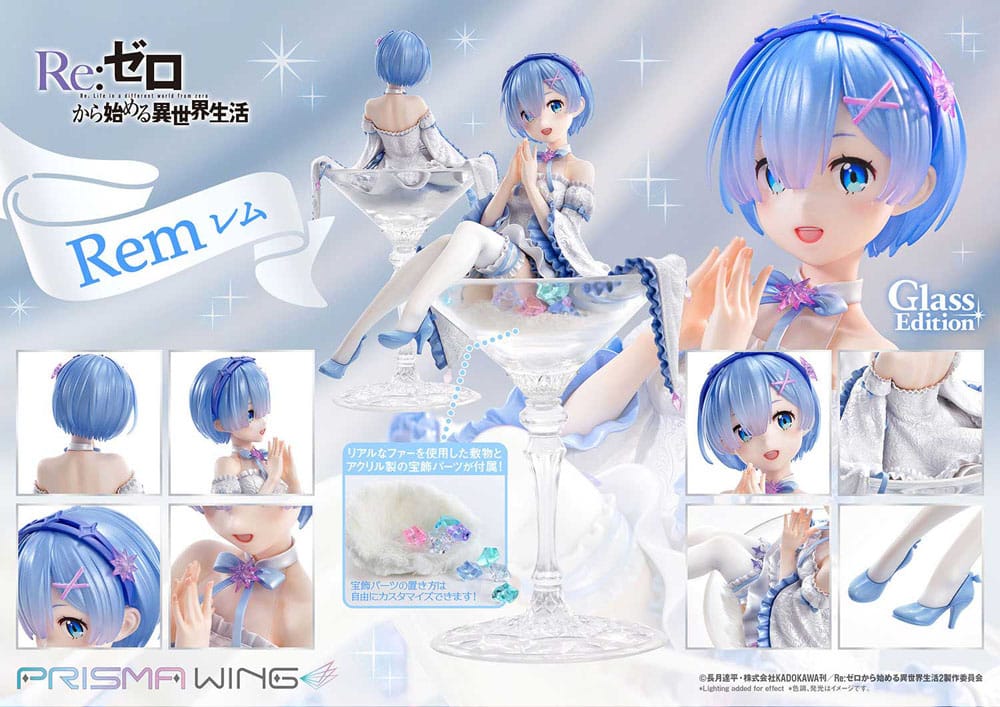 Re:Zero - Starting Life in Another World - Rem, Prisma Wing PVC Statue 1/7 Glass Edition 23 cm