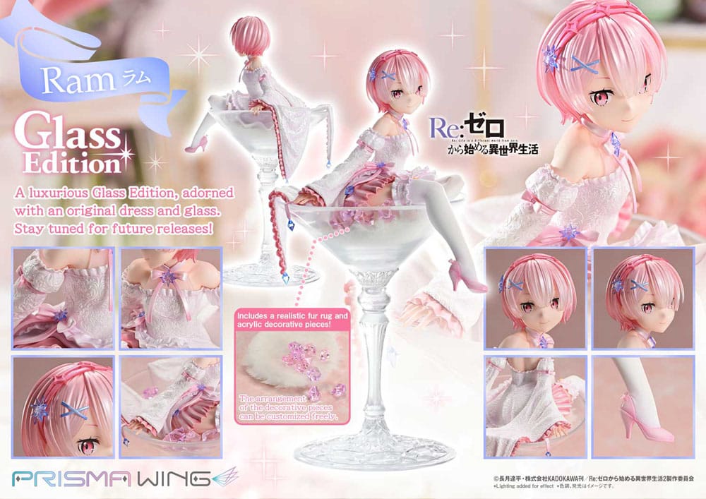 Re:ZERO - Starting Life in Another World - Ram, Prisma Wing PVC Statue 1/7 Glass Edition 24 cm