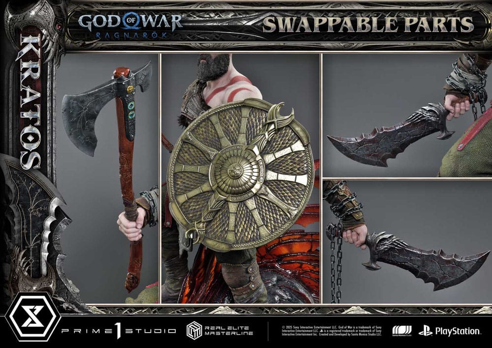 God of War: Ragnarök - Kratos, Real Elite Masterline Series Statue 1/3 95 cm