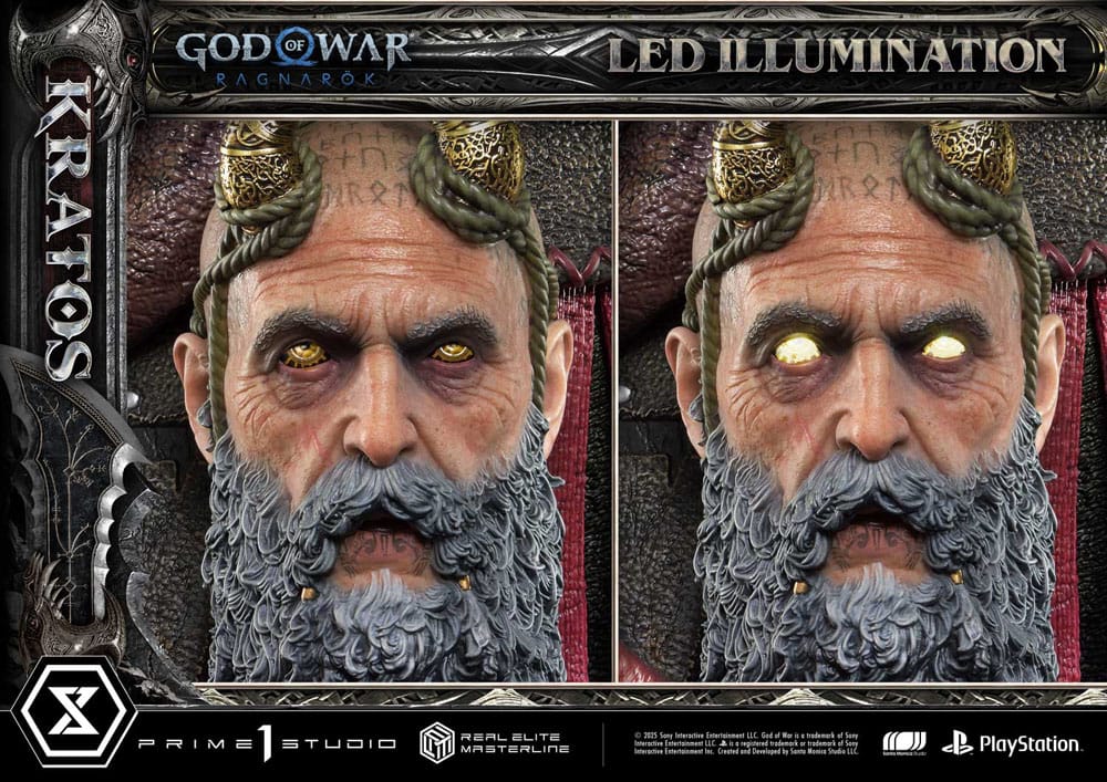 God of War: Ragnarök - Kratos, Real Elite Masterline Series Statue 1/3 95 cm