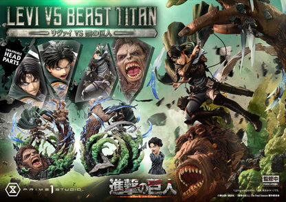 Attack on Titan - Levi VS Beast Titan, Ultimate Premium Masterline Series Statue 1/4 73 cm