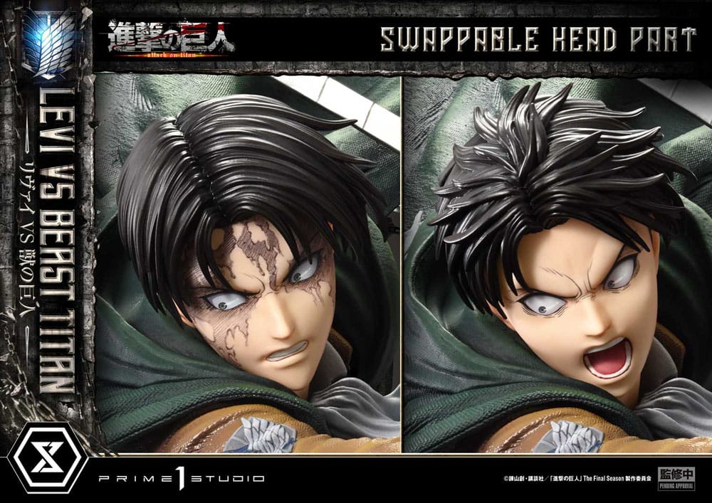 Attack on Titan - Levi VS Beast Titan, Ultimate Premium Masterline Series Statue 1/4 73 cm