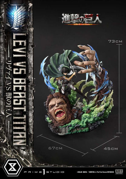 Attack on Titan - Levi VS Beast Titan, Ultimate Premium Masterline Series Statue 1/4 73 cm