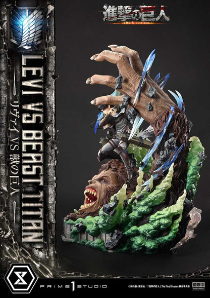 Attack on Titan - Levi VS Beast Titan, Ultimate Premium Masterline Series Statue 1/4 73 cm