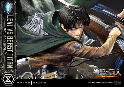 Attack on Titan - Levi VS Beast Titan, Ultimate Premium Masterline Series Statue 1/4 73 cm