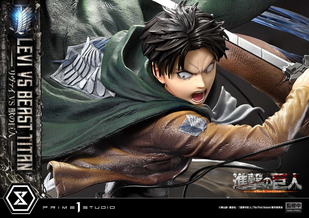 Attack on Titan - Levi VS Beast Titan, Ultimate Premium Masterline Series Statue 1/4 73 cm