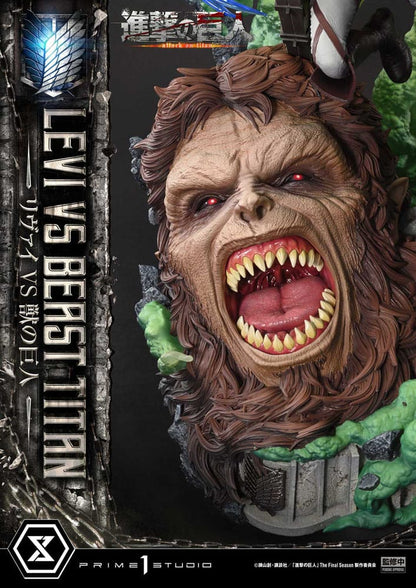 Attack on Titan - Levi VS Beast Titan, Ultimate Premium Masterline Series Statue 1/4 73 cm