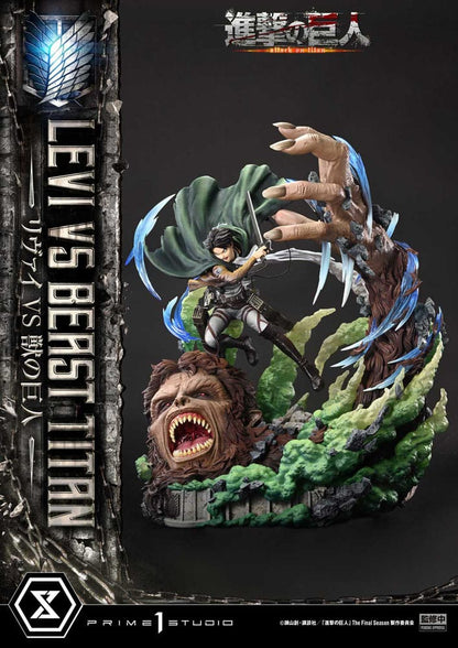 Attack on Titan - Levi VS Beast Titan, Ultimate Premium Masterline Series Statue 1/4 73 cm