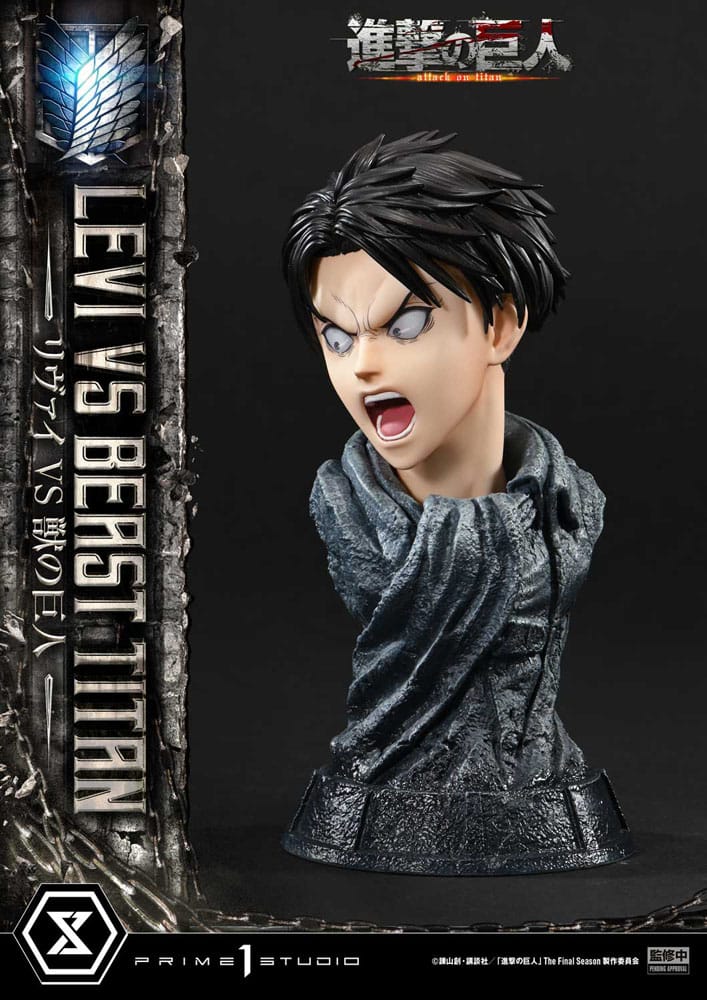 Attack on Titan - Levi VS Beast Titan, Ultimate Premium Masterline Series Statue 1/4 73 cm