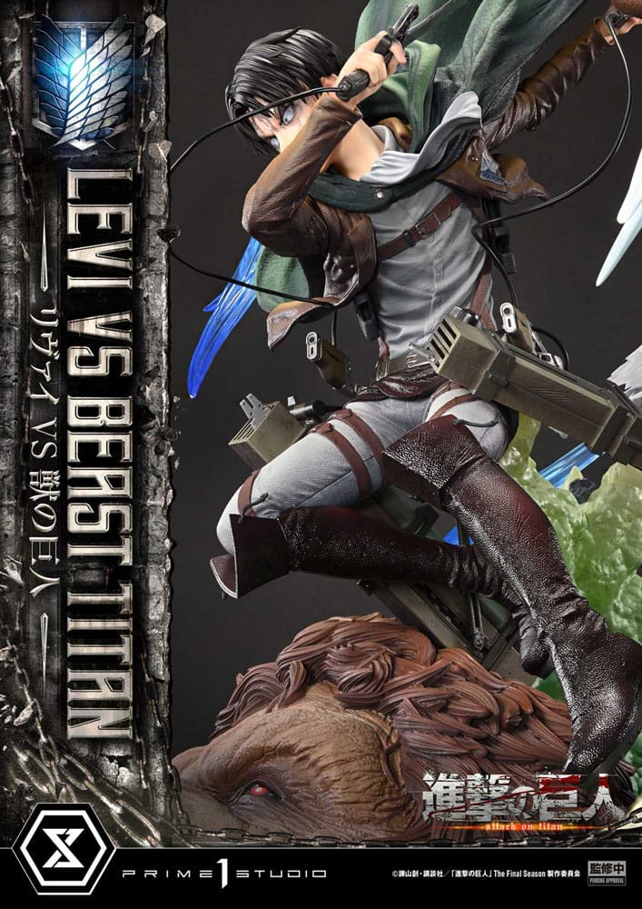 Attack on Titan - Levi VS Beast Titan, Ultimate Premium Masterline Series Statue 1/4 73 cm