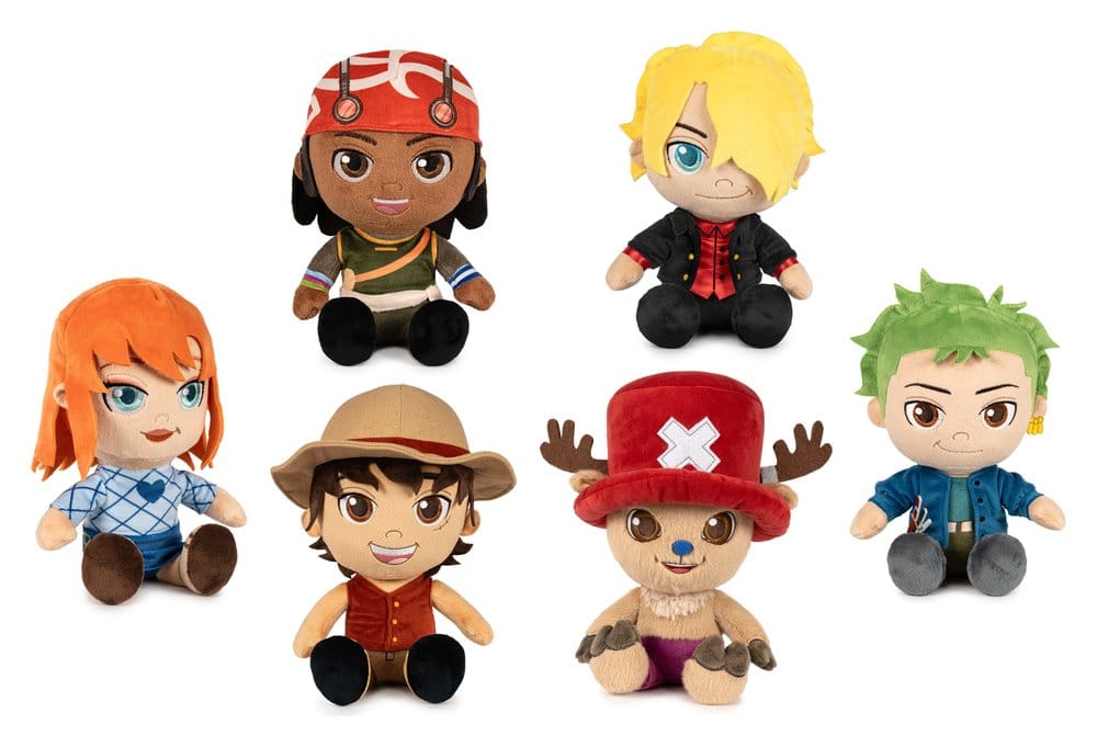 One Piece - 2 Random Plushies, Live-Action Plush Figures 24 cm
