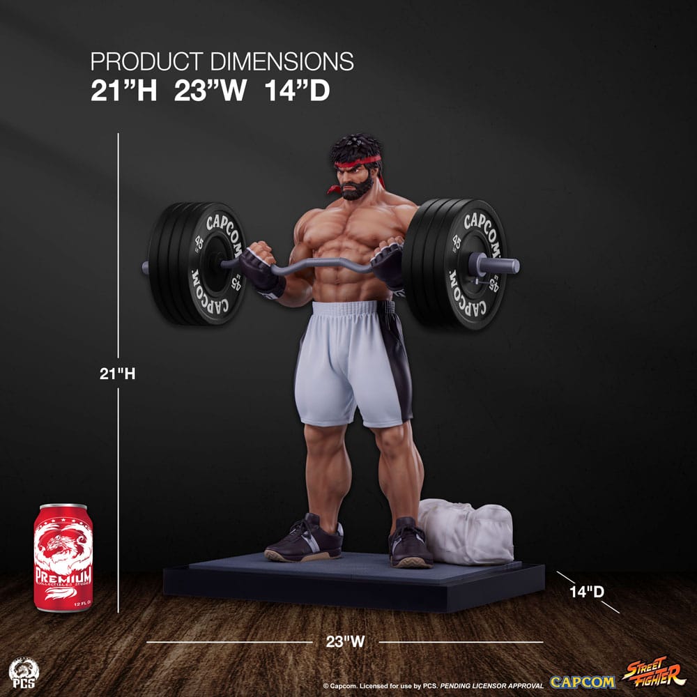 Street Fighter - Ryu, Premier Series Statue 1/4 Battle Edition: Powerlifting 53 cm