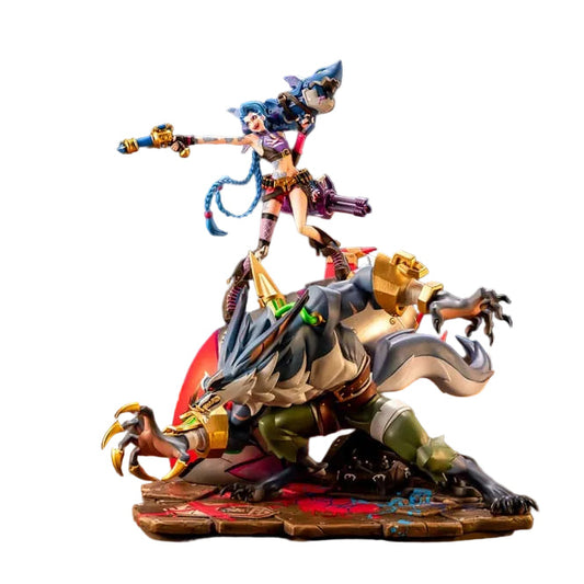 League of Legends - Jinx & Warwick, Statue 1/10 2XKO Diorama 37 cm