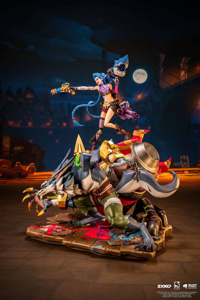League of Legends - Jinx & Warwick, Statue 1/10 2XKO Diorama 37 cm