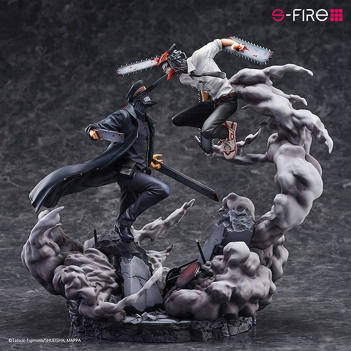 Chainsaw Man - Chainsaw Man (Denji) vs. Samurai Sword (Katana Man) Super Situation Figure 26 cm