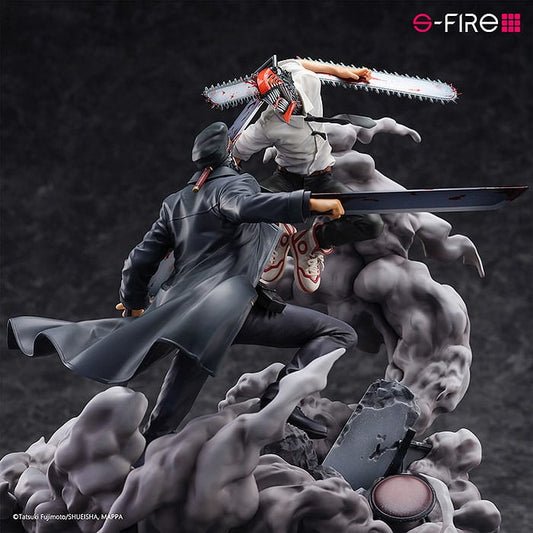 Chainsaw Man - Chainsaw Man (Denji) vs. Samurai Sword (Katana Man) Super Situation Figure 26 cm
