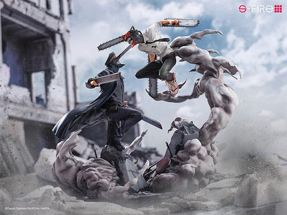 Chainsaw Man - Chainsaw Man (Denji) vs. Samurai Sword (Katana Man) Super Situation Figure 26 cm