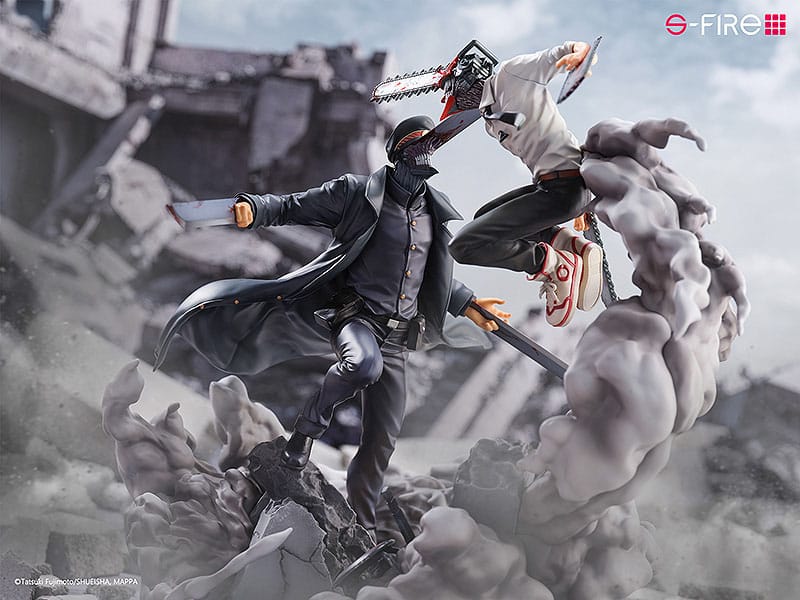 Chainsaw Man - Chainsaw Man (Denji) vs. Samurai Sword (Katana Man) Super Situation Figure 26 cm