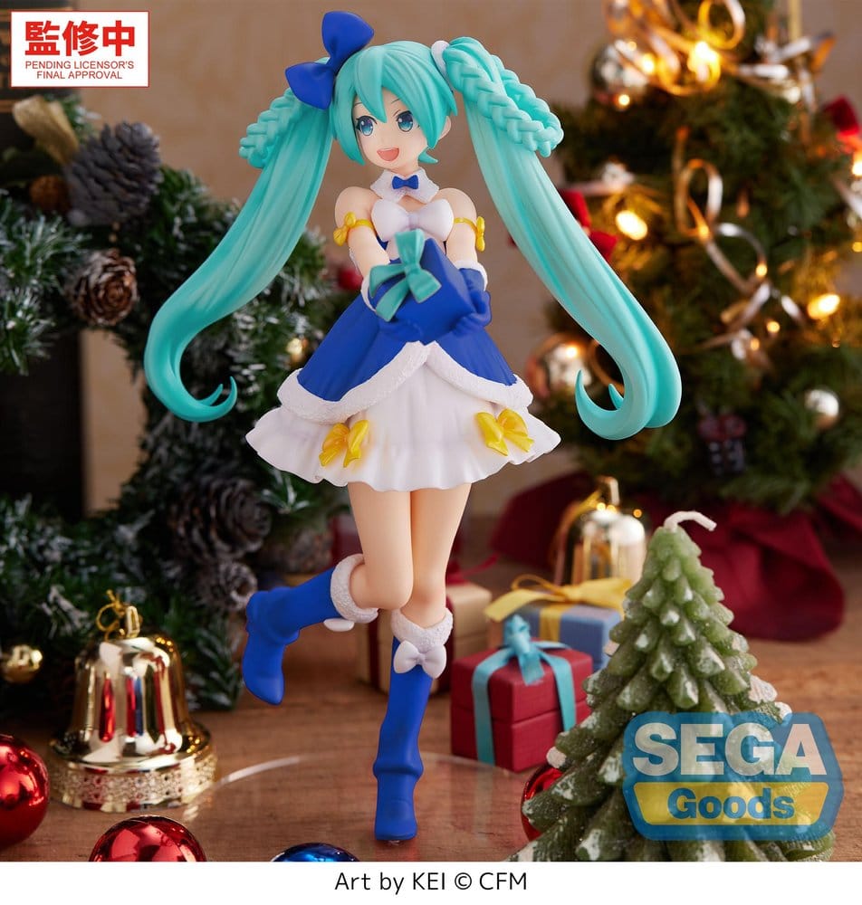 Character Vocal Series 01 - Hatsune Miku, High Premium PVC Figur Hatsune Miku Sapphire Christmas Ver. 21 cm