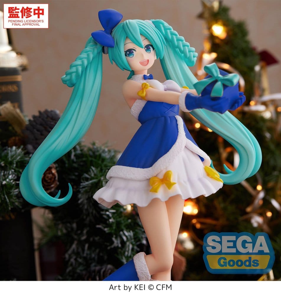 Character Vocal Series 01 - Hatsune Miku, High Premium PVC Figur Hatsune Miku Sapphire Christmas Ver. 21 cm