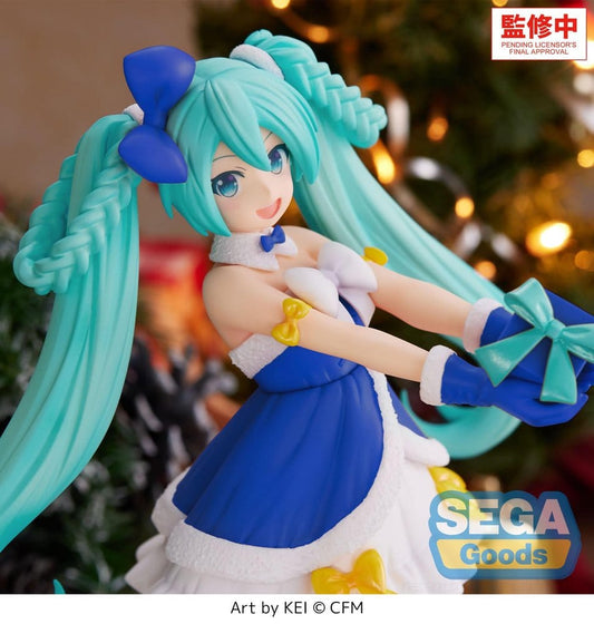Character Vocal Series 01 - Hatsune Miku, High Premium PVC Figure Hatsune Miku Sapphire Christmas Ver. 21 cm