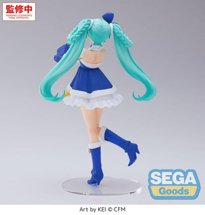 Character Vocal Series 01 - Hatsune Miku, High Premium PVC Figur Hatsune Miku Sapphire Christmas Ver. 21 cm