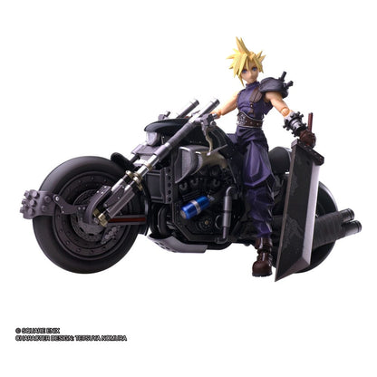 Final Fantasy VII - Cloud Strife & Hardy-Daytona Bring Arts Actionfigur und Fahrzeug 15 cm