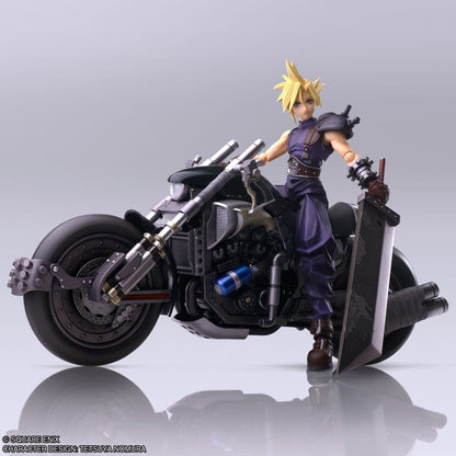 Final Fantasy VII - Cloud Strife & Hardy-Daytona Bring Arts Actionfigur und Fahrzeug 15 cm