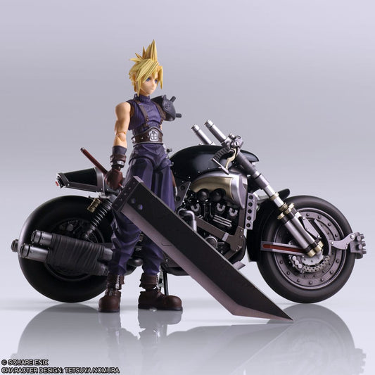 Final Fantasy VII - Cloud Strife & Hardy-Daytona Bring Arts Action Figure and Vehicle 15 cm