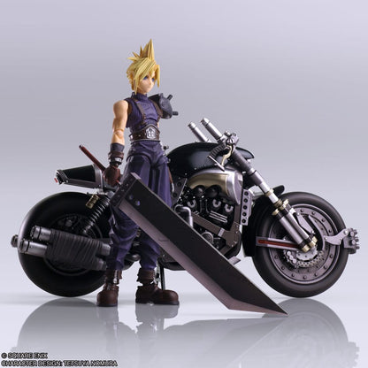 Final Fantasy VII - Cloud Strife & Hardy-Daytona Bring Arts Actionfigur und Fahrzeug 15 cm
