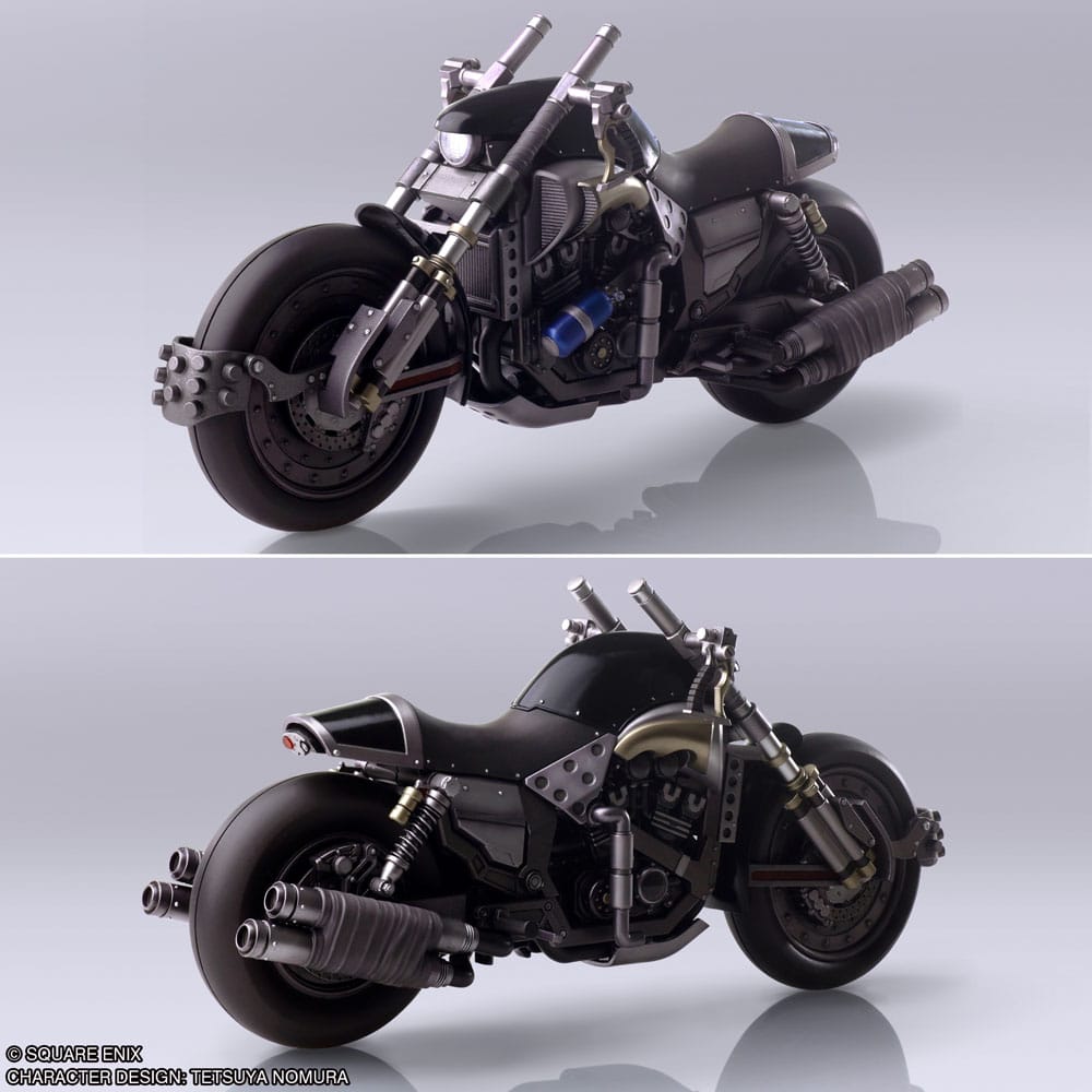 Final Fantasy VII - Cloud Strife & Hardy-Daytona Bring Arts Actionfigur und Fahrzeug 15 cm