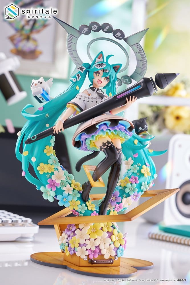 Hatsune Miku x Naoki Saito - PVC Statue 1/7 My Figure Making! The Painter Ver. 34 cm