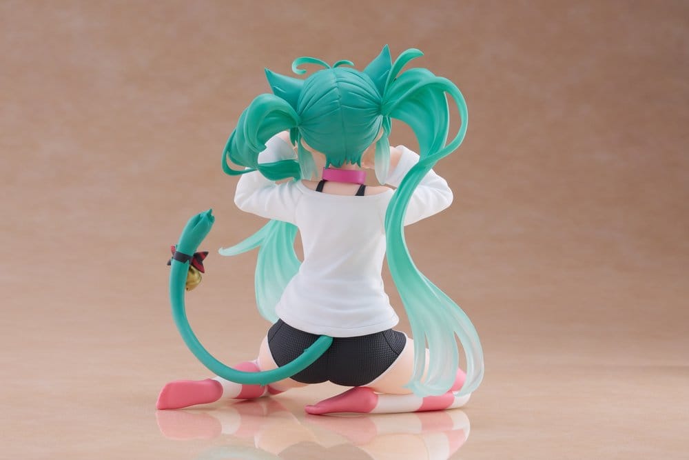 Hatsune Miku - Hatsune Miku Cat Ear, PVC Statue Desktop Cute Figure T-Shirt Ver. 13 cm