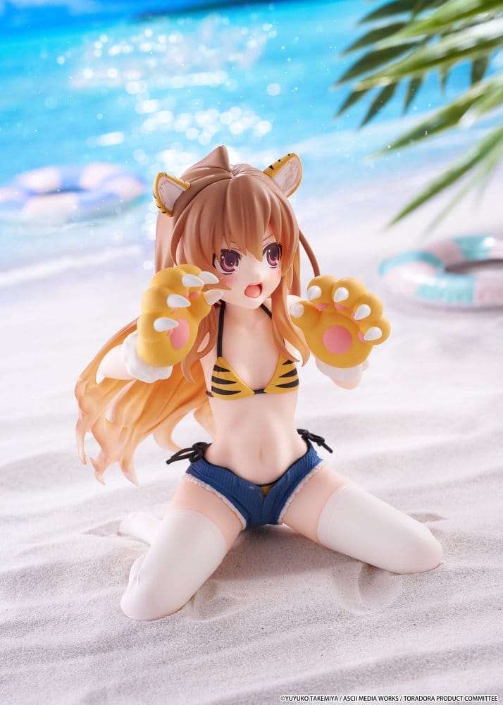 Toradora! - Taiga Aisaka, (Tiger Costume Swimwear Ver.) Desktop Cute PVC Figure 13 cm