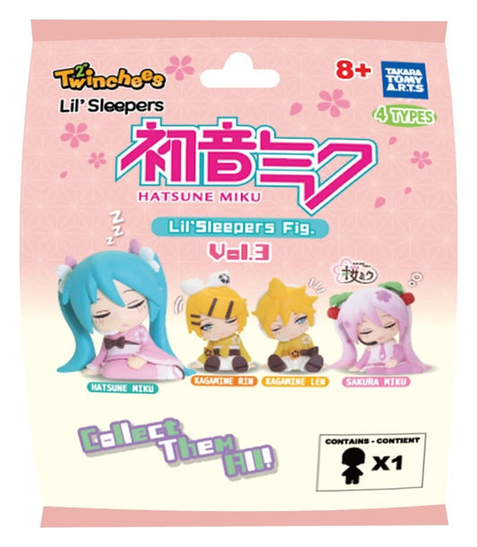Hatsune Miku - 1 Blind Pack, Twinchees Mini Figures Lil' Sleepers Wave 3 5 cm