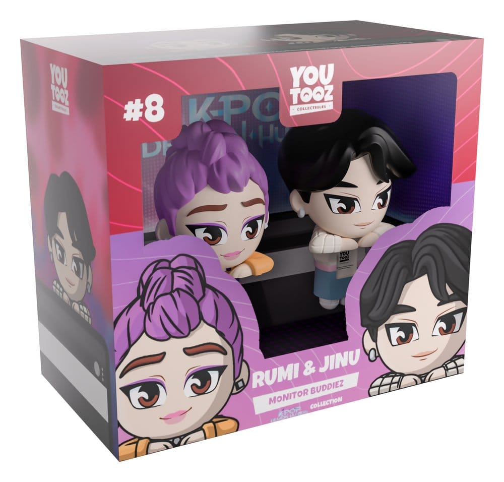 KPop Demon Hunters - Jinu & Rumi, Vinyl Figures Monitor Buddiez 6 cm