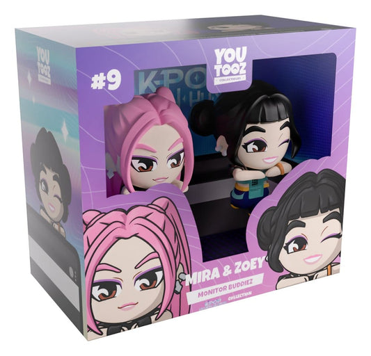KPop Demon - Mira & Zoey, Hunters Vinyl Figures Monitor Buddiez 6 cm